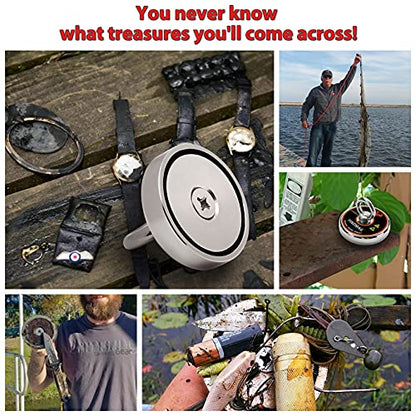 FINDMAG 1500 LBS Fishing Magnets, 4.72 Inch Neodymium Fishing Magnet Kit - size: 1500 LB Single Sided Magnet Kit