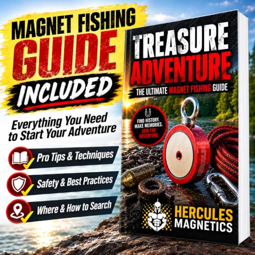2000 lbs Double Sided Fishing Magnet Kit, Heavy Duty Fishing Kit with 100ft Rope and Carabiner, Super Strong River and Lake Magnet, Great Gift, Outdoor Adventurers Gift - style: 2000 LBS Double Side Magnet Kit