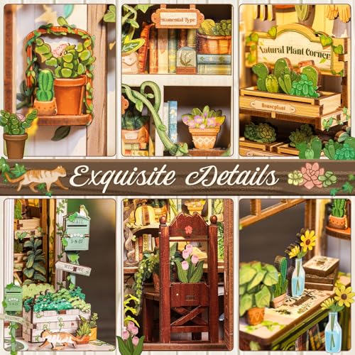 CUTEBEE Book Nook Kit - DIY Miniature House Dollhouse Kit for Adults