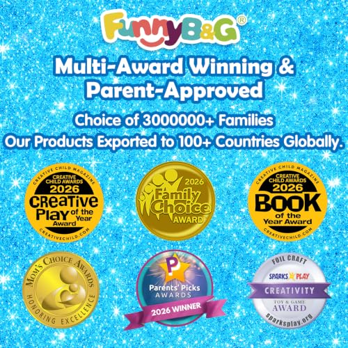 FUNNYB&G Foil Art Craft Kit for Kids, Sparkly Birthday Gift Toy for Boys - style: Happy Back to School