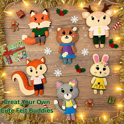 Sewing Kit for Kids - Sew & Create 6 Adorable Woodland Projects - Fun DIY Craft Set for Ages 6 and up - Educational & Creative Sewing Kit for Girls & Boys - Gift for Young Crafters