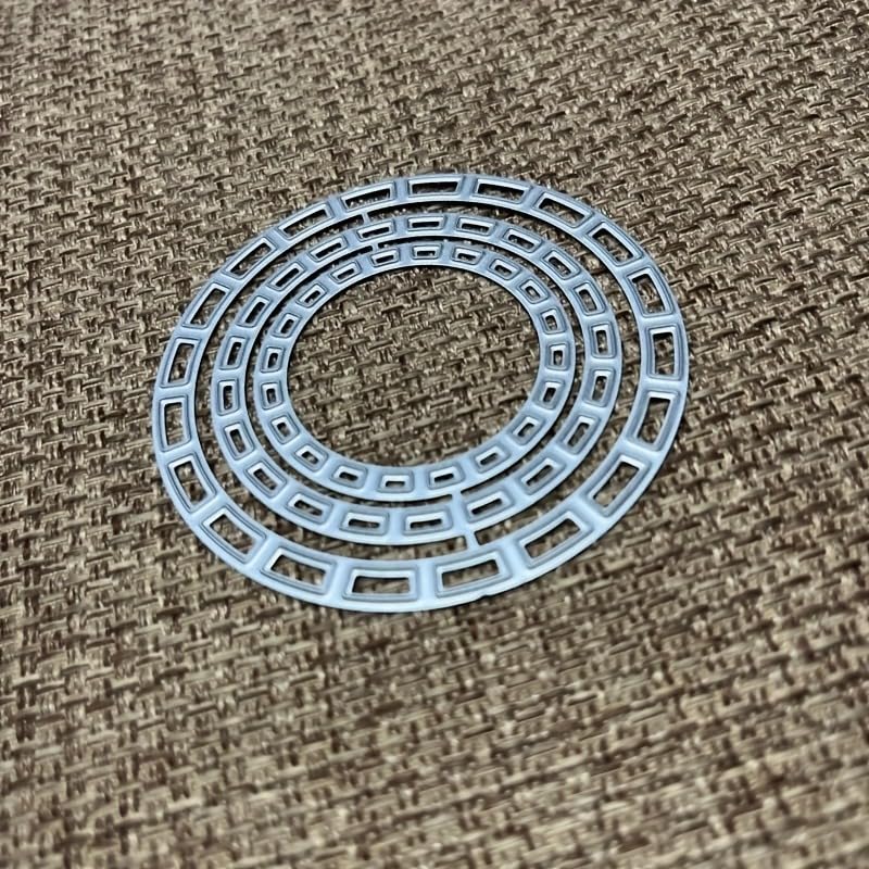 Lapoo Geometric Cutting Die for Scrapbooking - Durable, Cut Stencils for DIY Scrapbook Photo Album Decorative Paper Card, Card Making Supplies (Three Hollowed-Out Rings 2.8 x 2.8 in) - style: Three Hollowed-Out Rings 2.8 x 2.8 in