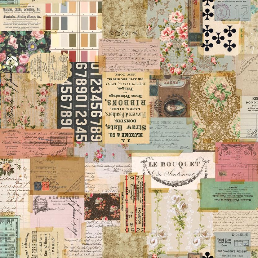 Tim Holtz Palette Collection Multi Color 8"x 8" Decorative Double-Sided Paper Packs - 2 Pack Bundle