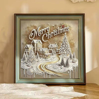 Merry Christmas Pearl Diamond Art Kits for Adults,5D Diamond Painting Kit - color: GM8883