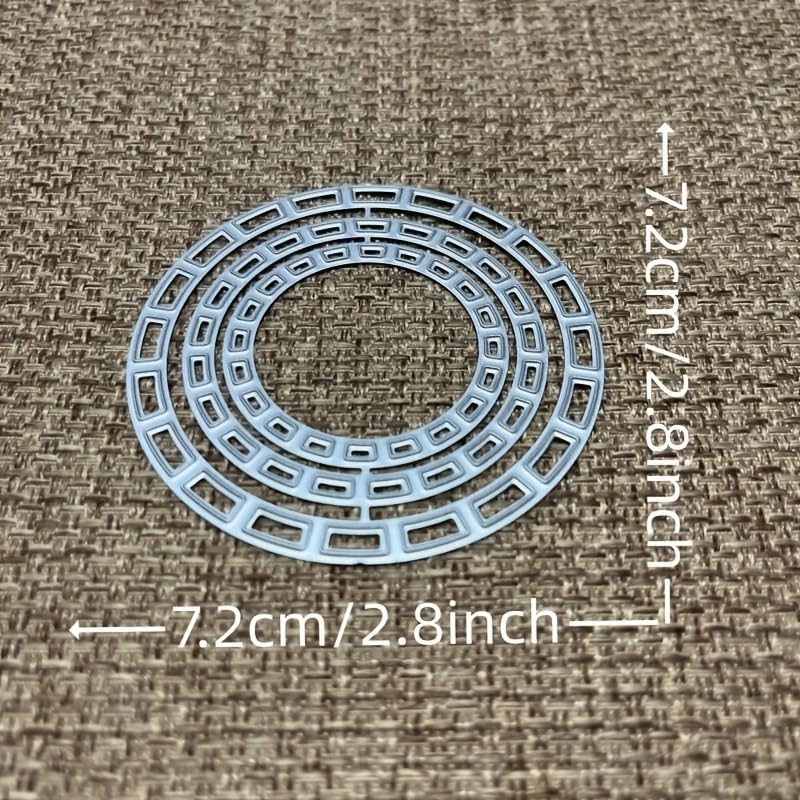 Lapoo Geometric Cutting Die for Scrapbooking - Durable, Cut Stencils for DIY Scrapbook Photo Album Decorative Paper Card, Card Making Supplies (Three Hollowed-Out Rings 2.8 x 2.8 in) - style: Three Hollowed-Out Rings 2.8 x 2.8 in