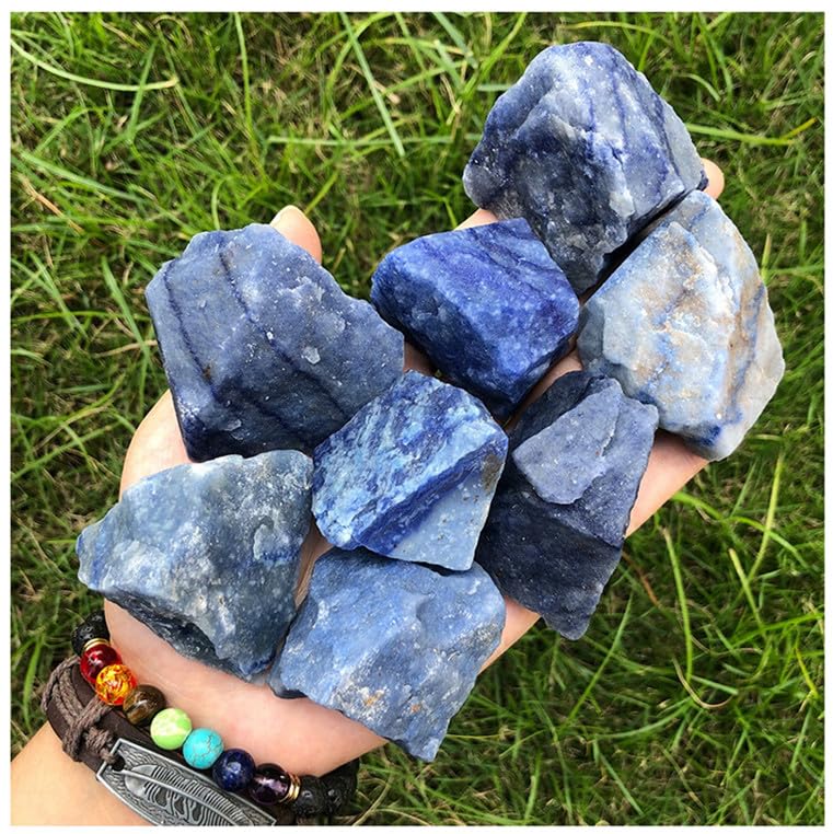 Zenkeeper 1 Lb Large Rough Blue Aventurine Stone, Natural Blue Aventurine Crystal Stone Mineral Specimen Gemstone Healing Crystals and Stones - color: Blue Aventurine