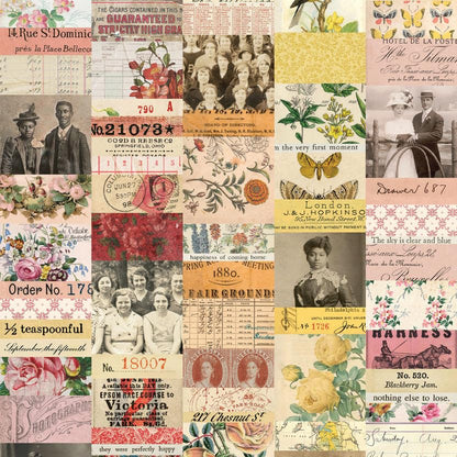 Tim Holtz Palette Collection Multi Color 8"x 8" Decorative Double-Sided Paper Packs - 2 Pack Bundle