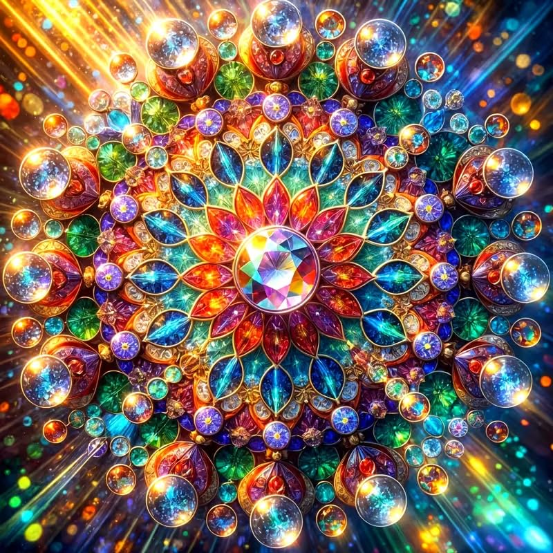 Ekuxom Mandala Diamond Art Kits for Adults-5D Diamond Painting - color: Mandala