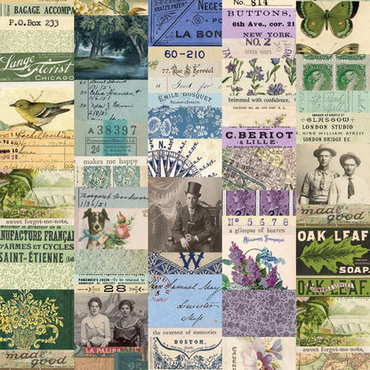 Tim Holtz Palette Collection Multi Color 8"x 8" Decorative Double-Sided Paper Packs - 2 Pack Bundle