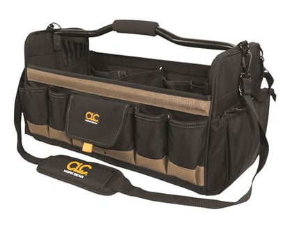 Custom Leathercraft WORK GEAR 1579 20 Inch, Open Top, Soft Sided Tool Box, 27 Pockets - style: 20-Inch Toolbox